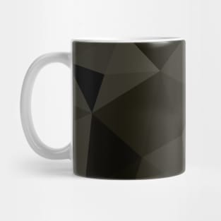 Dark army gray brown black geometric mesh pattern cool geometry shapes Mug